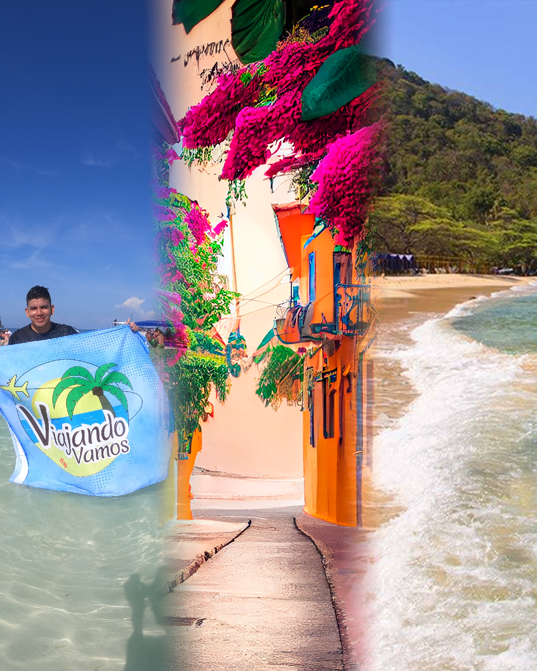 Montaje de imágenes de la costa caribe colombiana
